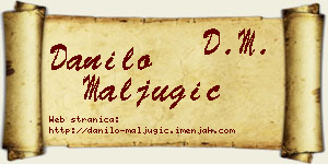 Danilo Maljugić vizit kartica